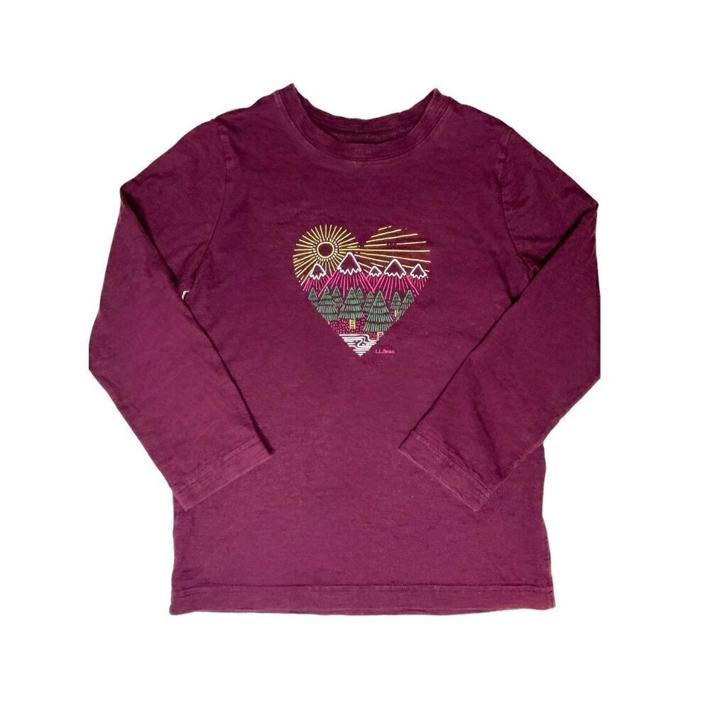 L.L. Bean Long Sleeve 6X-7 Purple 100% Cotton